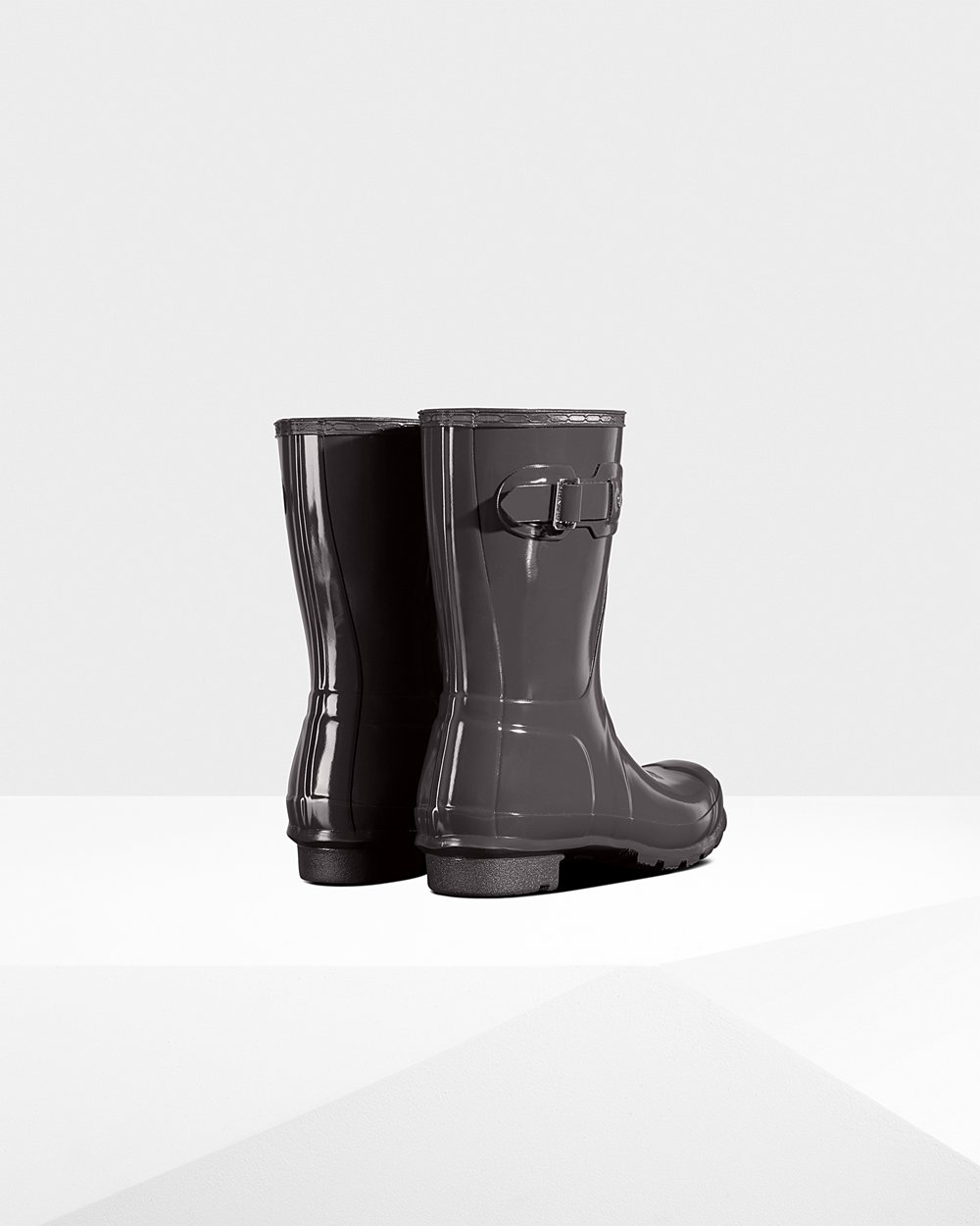 Botas De Cortas Original Gloss Hunter Mujer - Grises - 695830ODK